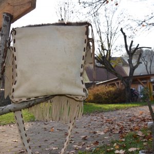 Ledertasche Waschbärfell